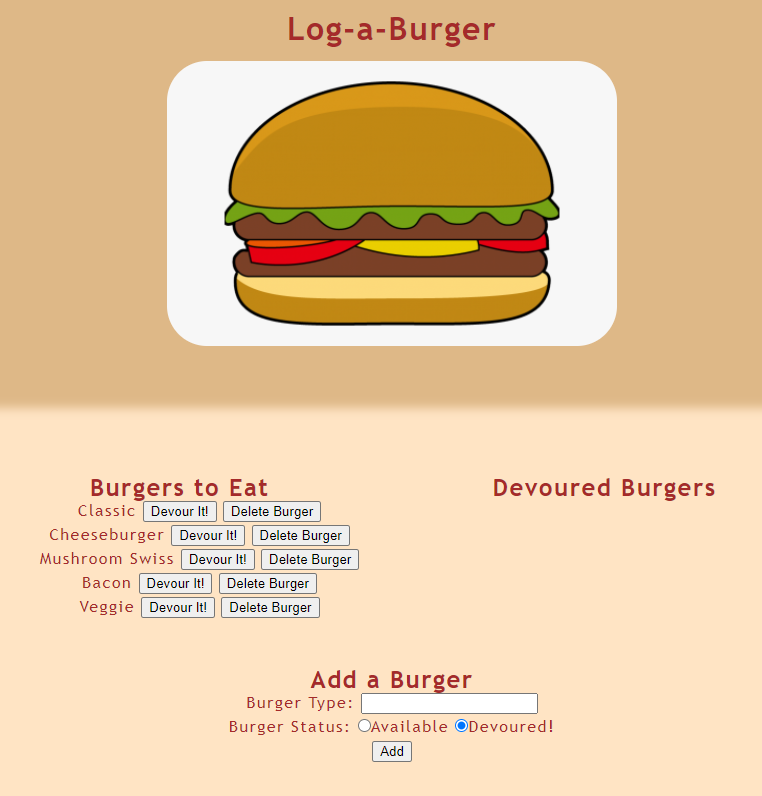 Log a Burger