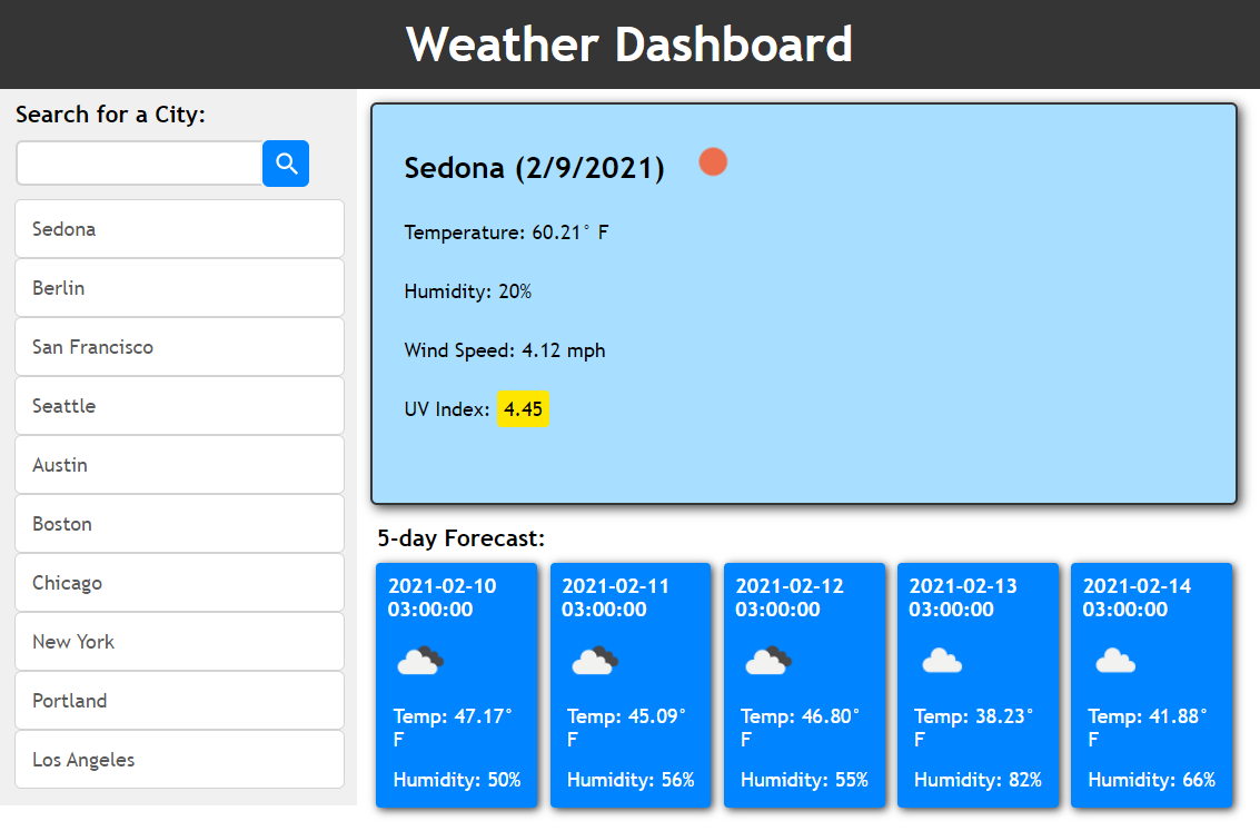Weather Dashboard